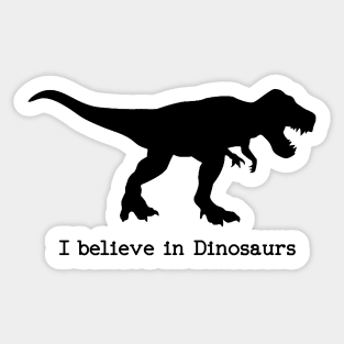 Belief in dinosaurs - science or imagination Sticker